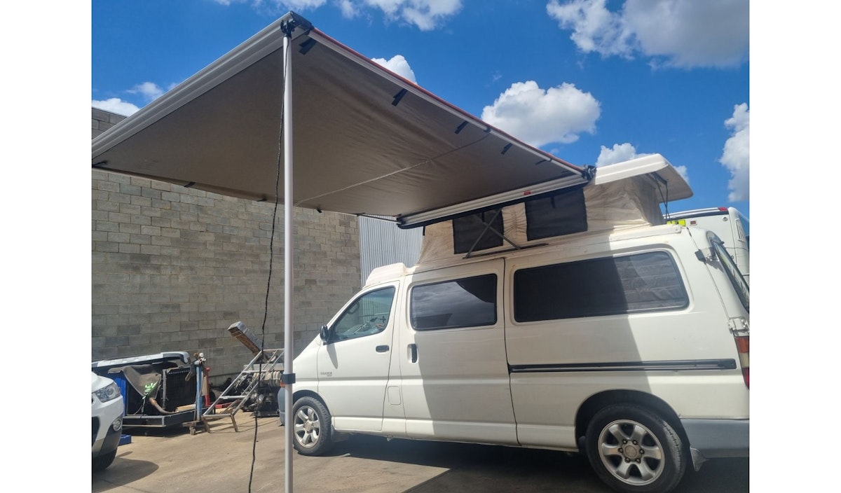 Van awning installation